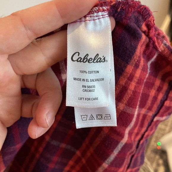 Cabela’s flannel shirt, women’s S, pink and purple - Picture 5 of 7